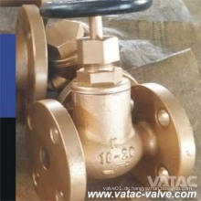 Handrad betätigt Bronze Flansch endet Marine Globe Valve